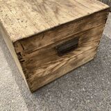 Sanded wooden trunk