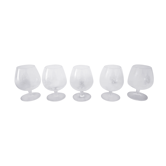 Lot de 5 verres à cognac ballon gravé d un N surmonté d'une couronne