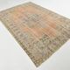 Tapis oriental turc vintage pêche et bleu