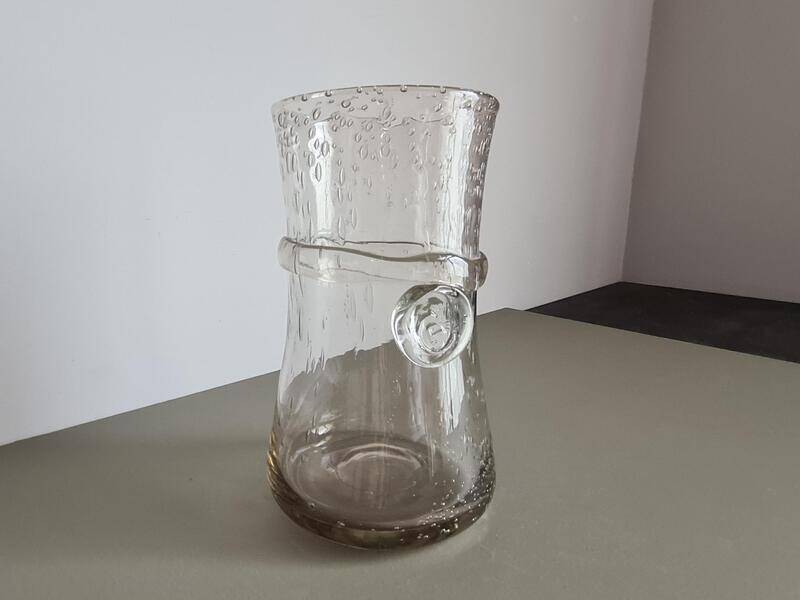 Bubble glass vase from Biot, France | Hand-blown vintage