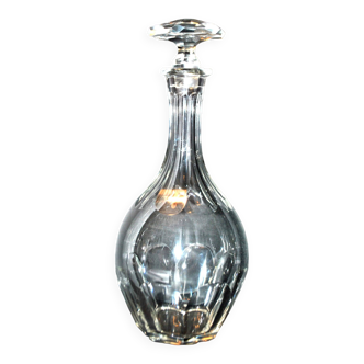 Carafe ancienne en cristal de Baccarat à côtes plates - catalogue 1907 ref s215 - Ht 29.5cm