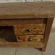 Large workbench with press, 2 drawers and storage tray - Totally sanded and varnished
