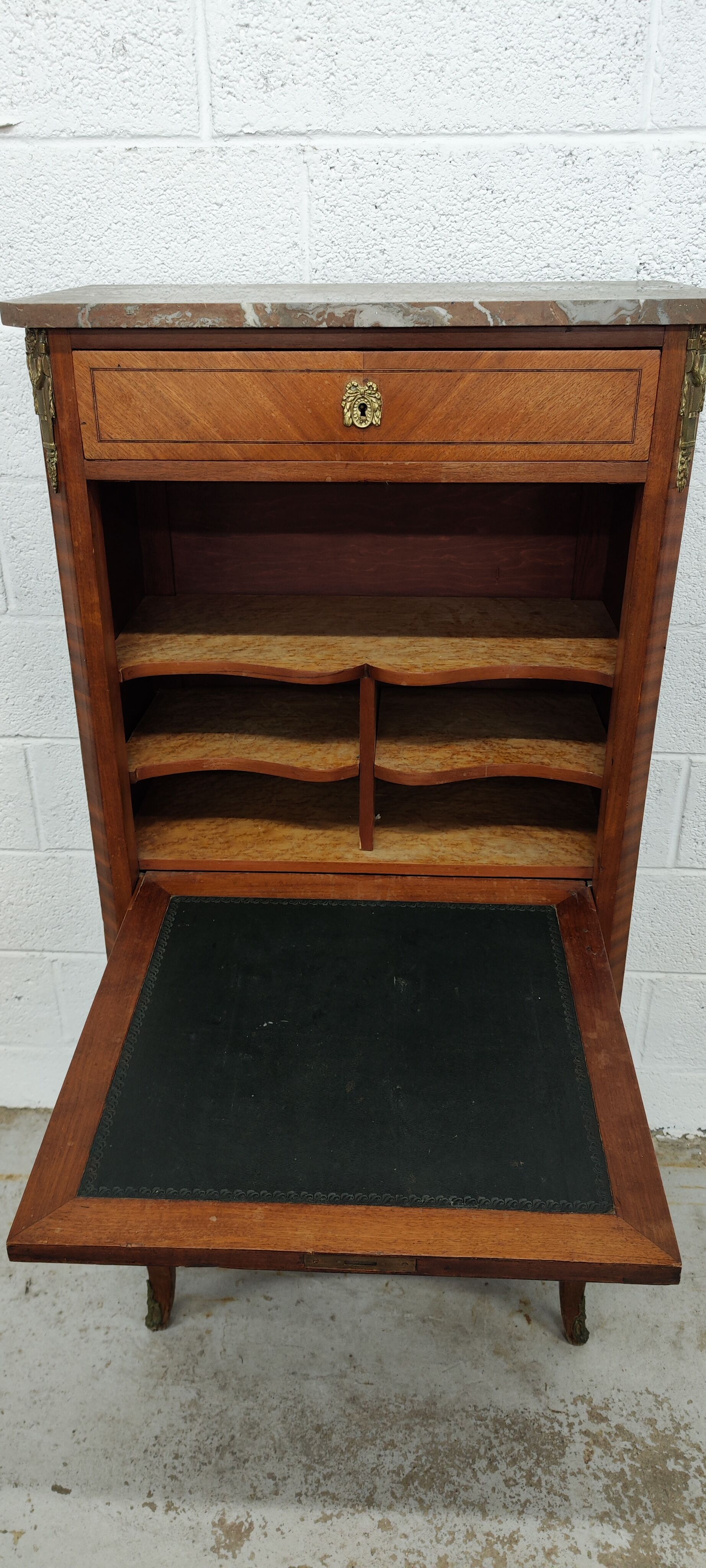 Former secretary marquetry and gilded bronze fittings