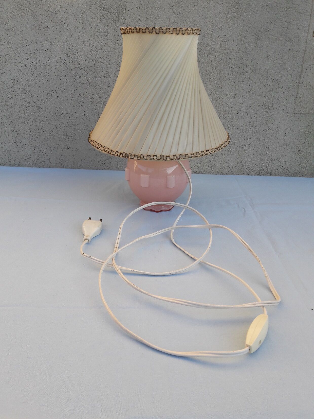 Lampe opaline rose