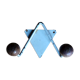 Double patère bois métal