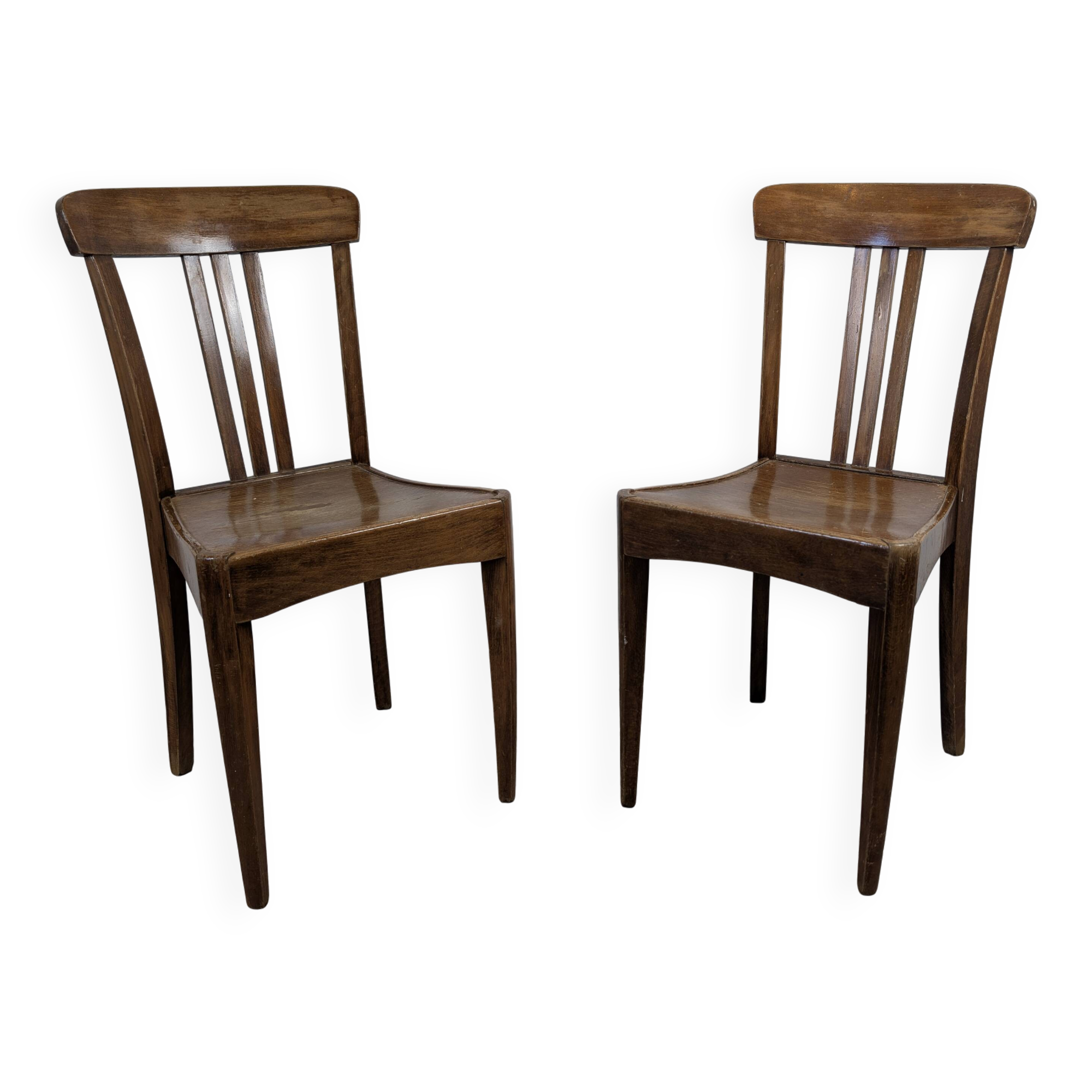 Stella bistro chairs – Vintage pair in wood, retro charm