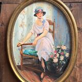 Portrait of a lady in Art Deco style
