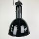 Large black enamelled factory lamp by elektrovit