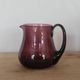 Vintage purple plum glass pitcher and glass – Retro set