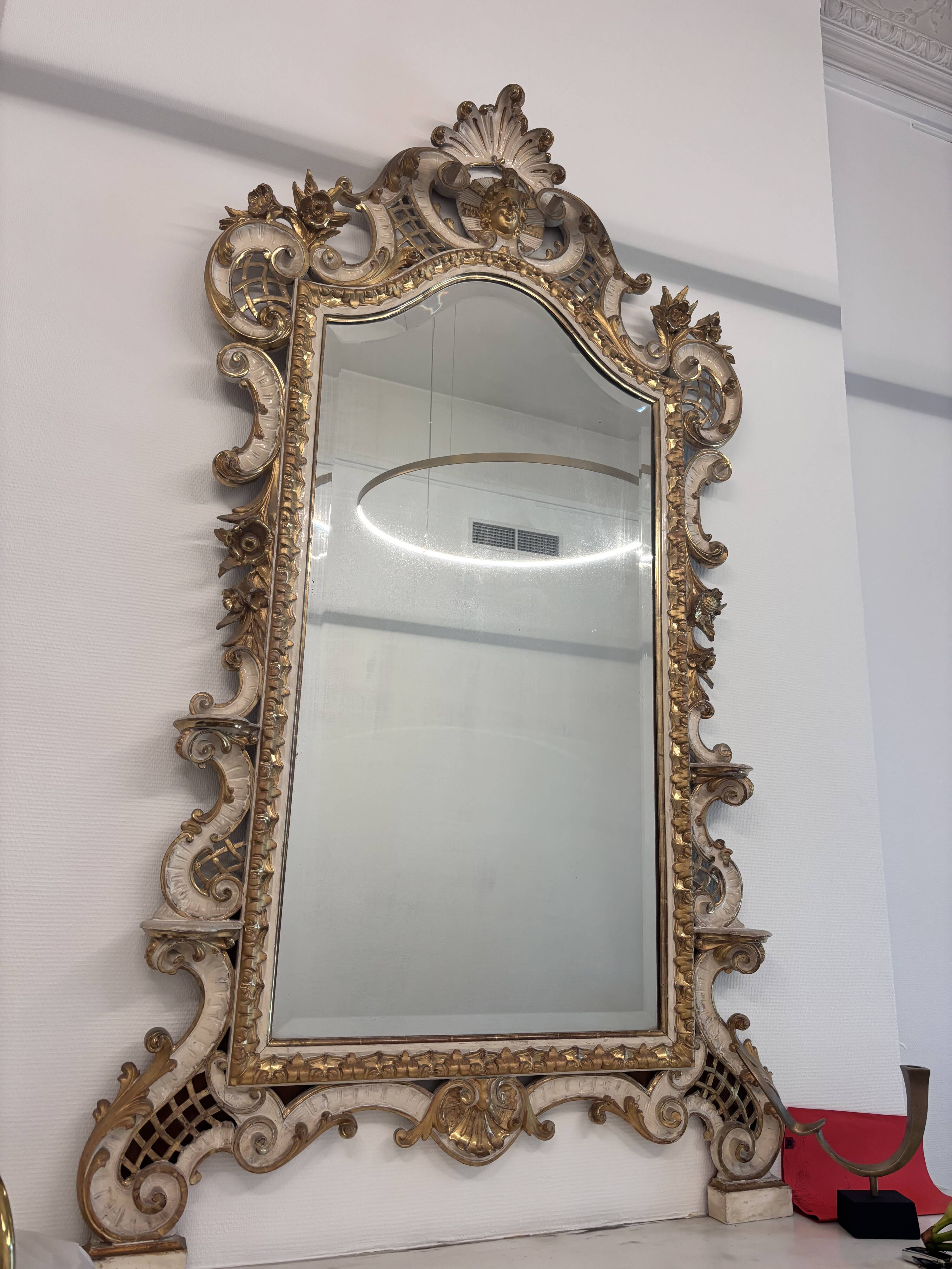 Superbe miroir baroque XXL – Pièce d’exception – Style vénitien