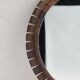 Teak rosewood Danish midcentury cube mirror, 1960s, 33 cm