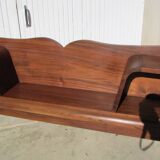 Cosy, art deco bedroom furniture in solid walnut