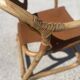 Mid-century bamboo and leather safari armchair, Denmark, 1960s