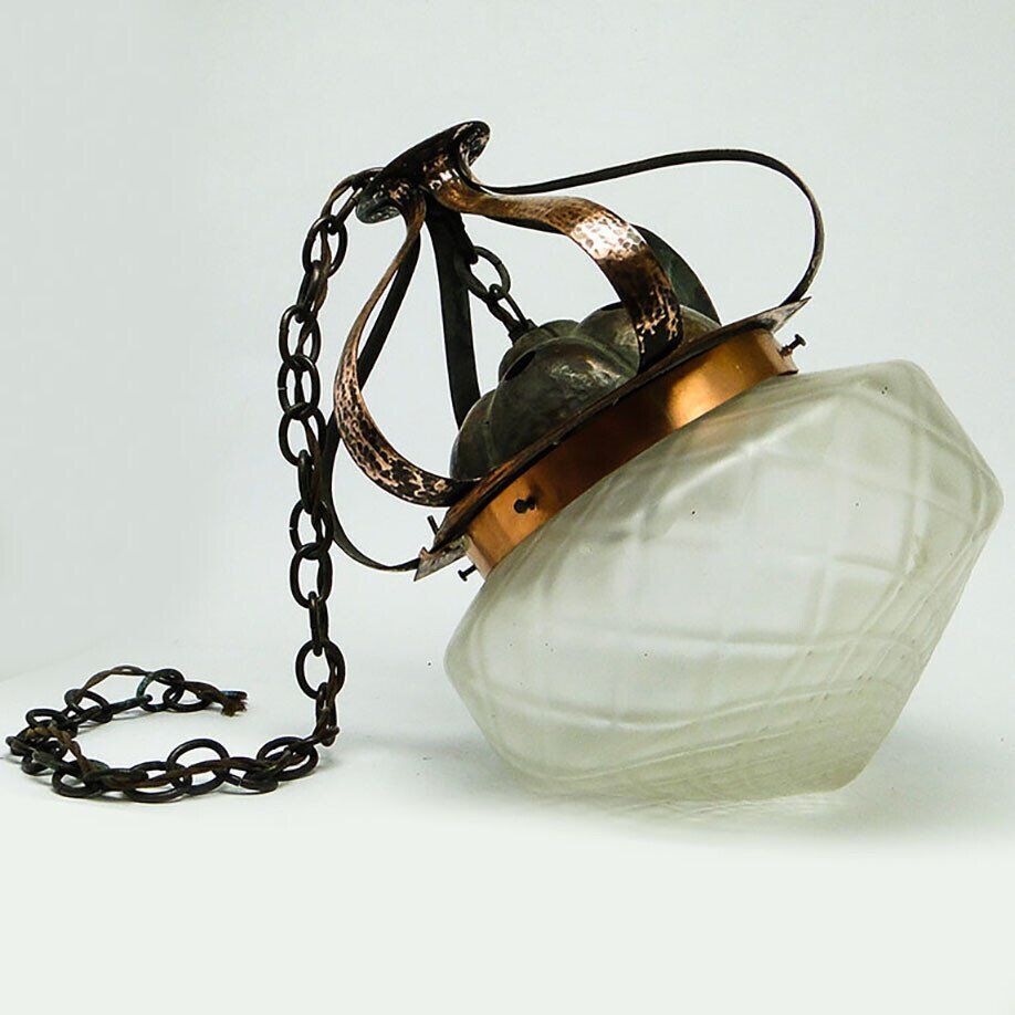 20th century glass pendant lamp, Austro-Hungary, 1890s