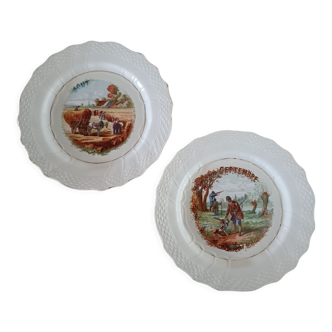 2 plates The months of the year August September Saint Amand