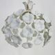 White metal floral pendant light. 1970s