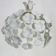 White metal floral pendant light. 1970s