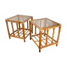 Lot de 2 tables basses en rotin