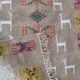 Traditional handmade kilim gray gazelle pattern rug