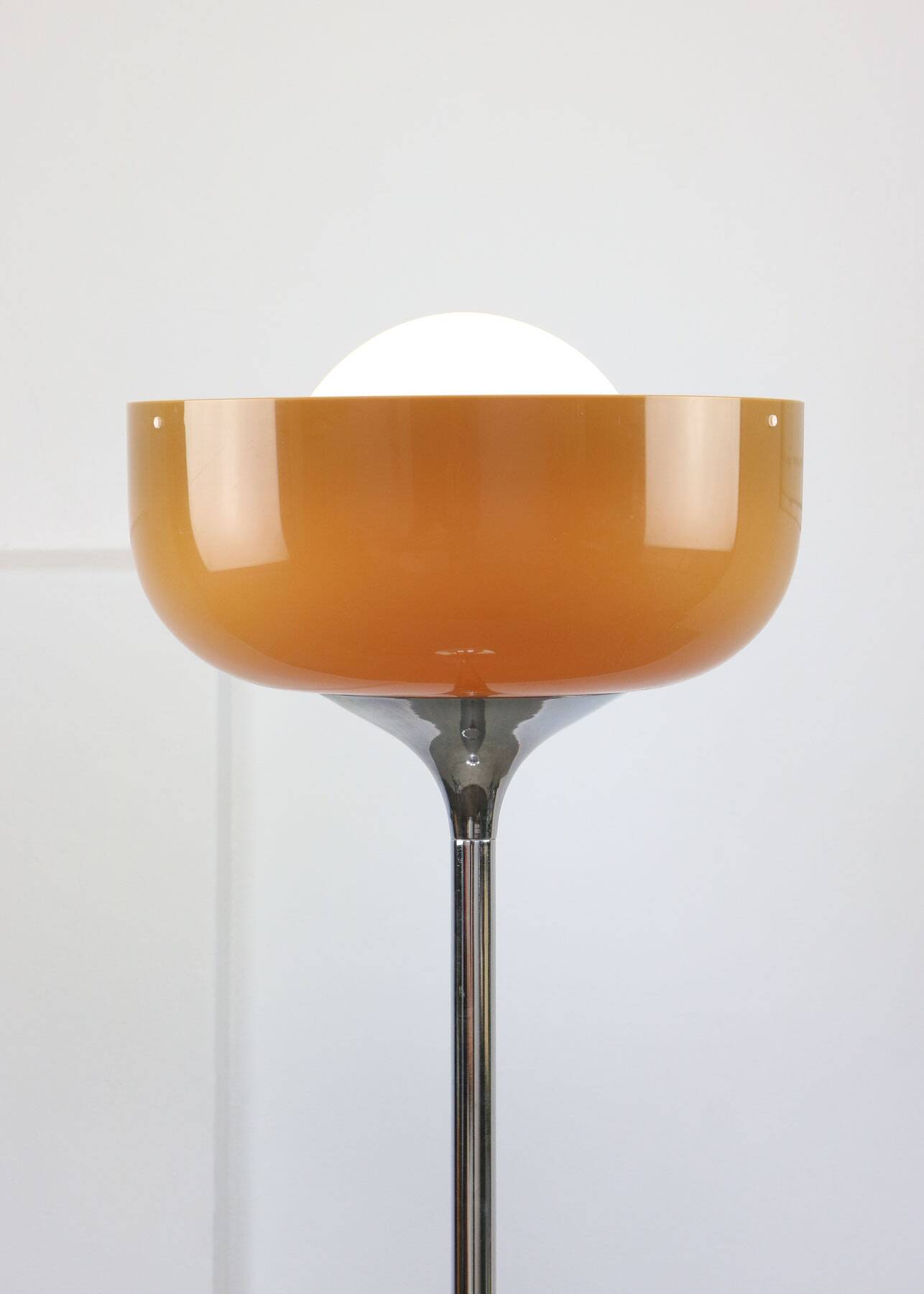 Big Brown Floor Lamp by Luigi Massoni for Guzzini, 1970s