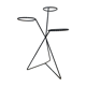 Black metal tripod plant holder