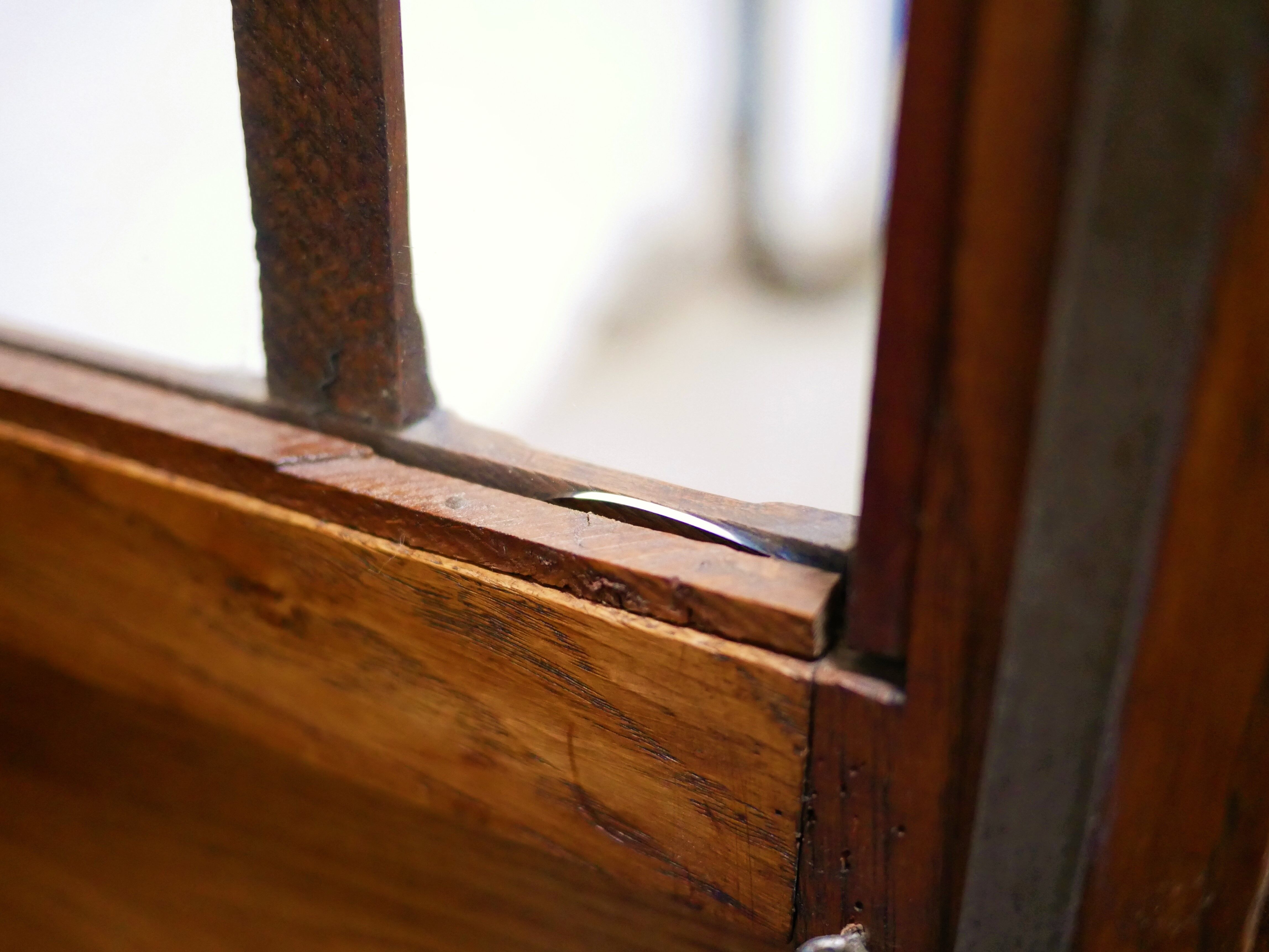 Vintage wooden showcase cabinet