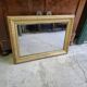 Rectangular old golden mirror