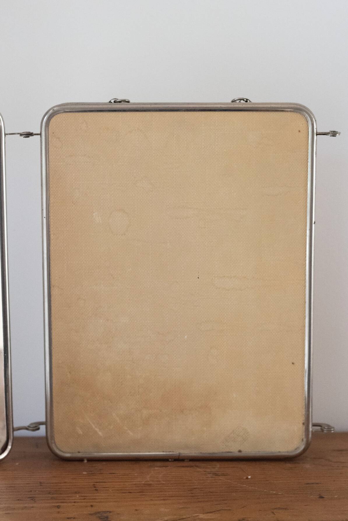 Vintage triptych barber mirror