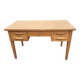 Flat oak desk with drawers, 130×70cms