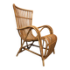 Vintage armchair from the 70s in natural rattan.