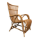 Vintage armchair from the 70s in natural rattan.