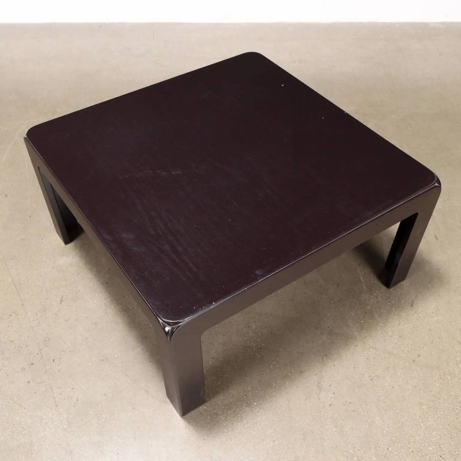 Vintage lacquered wooden coffee table, Italy, 1970s-1980s.