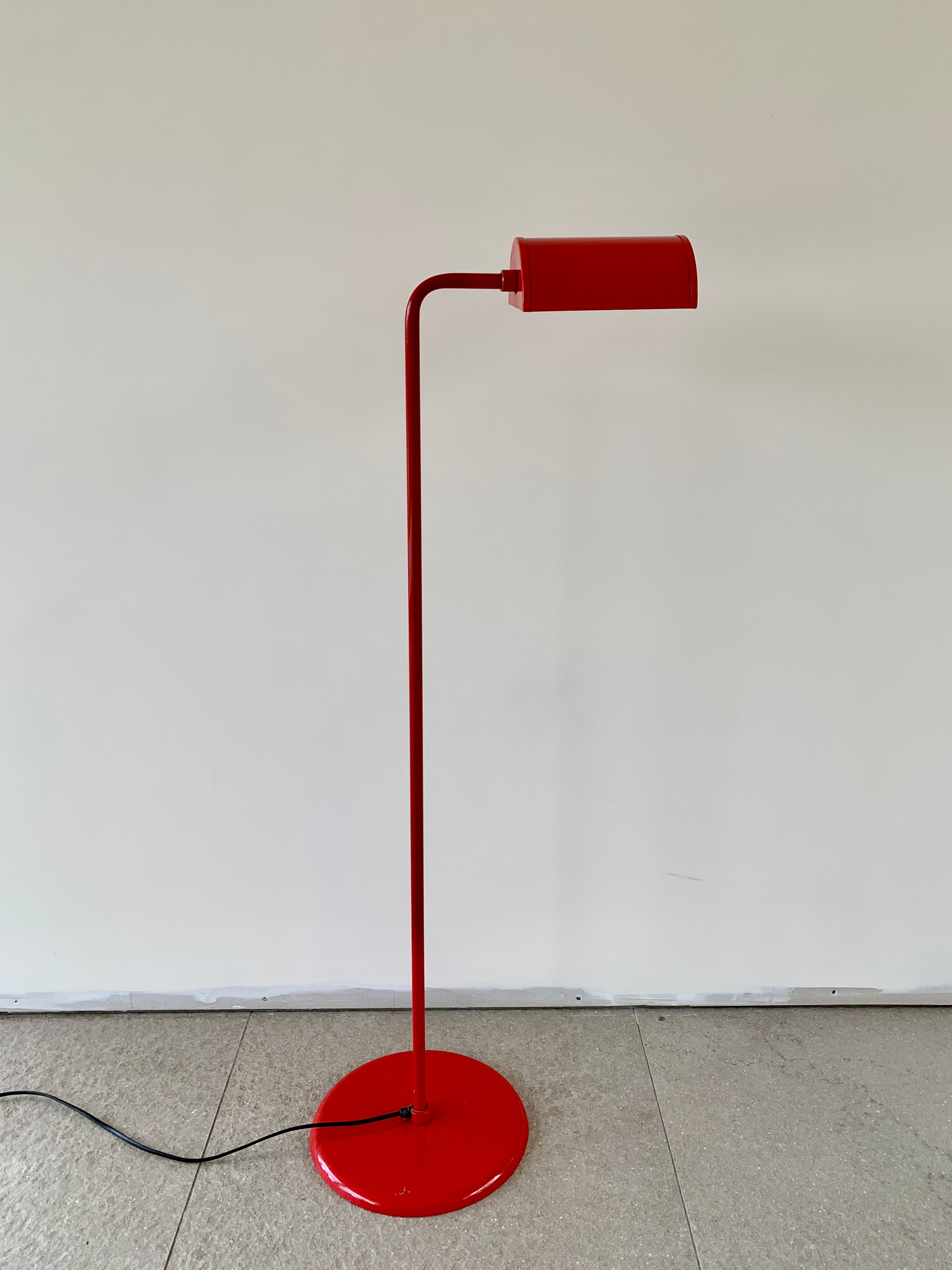 Vintage red floor lamp by Abo Rander, Denmark , 70s
