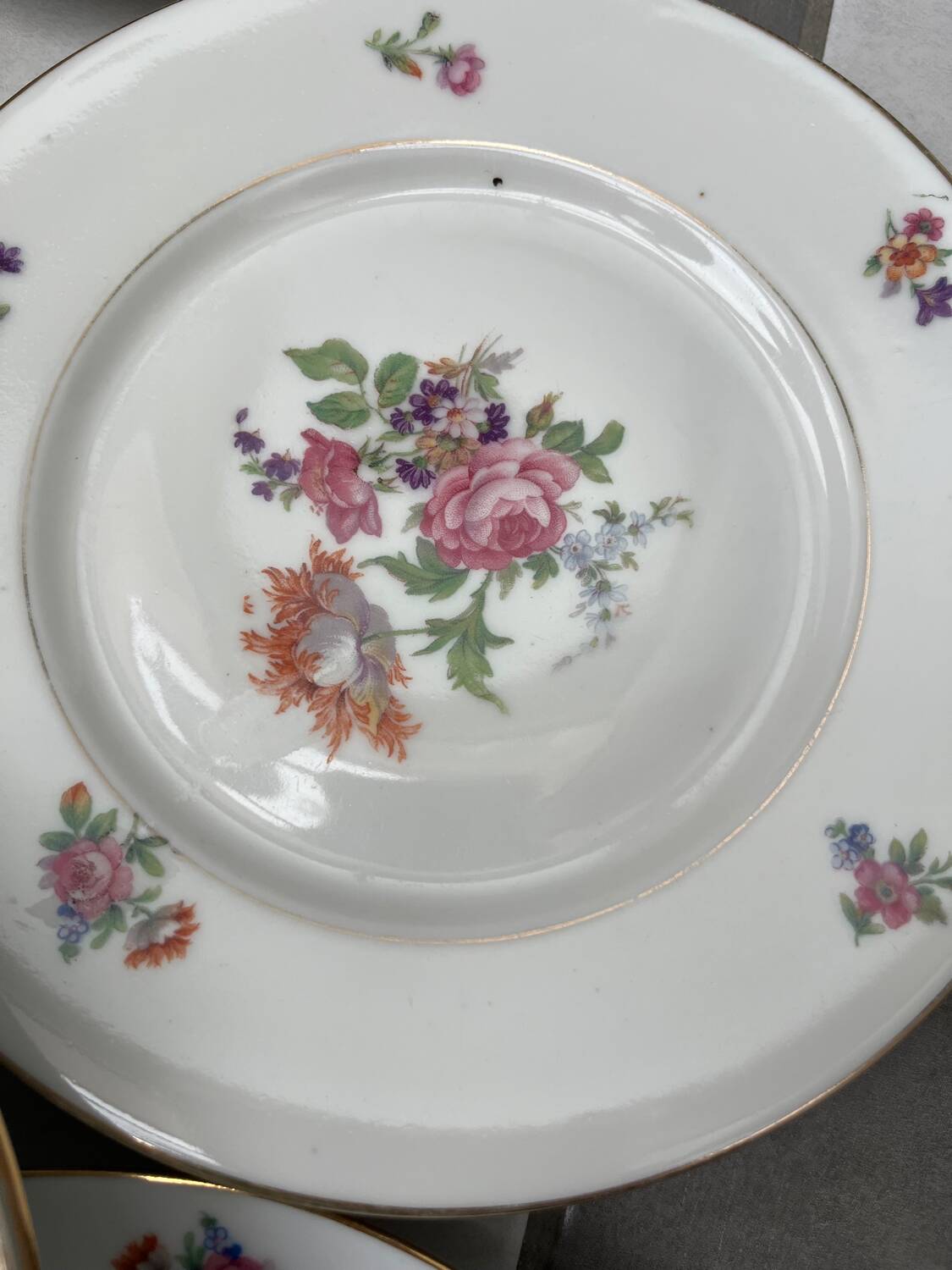 Set 8 assiettes dessert porcelaine