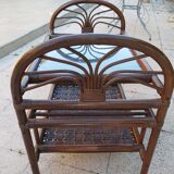 Rolling service in rattan and bamboo