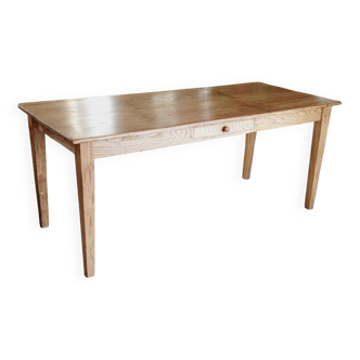 Solid oak farmhouse table 80x185