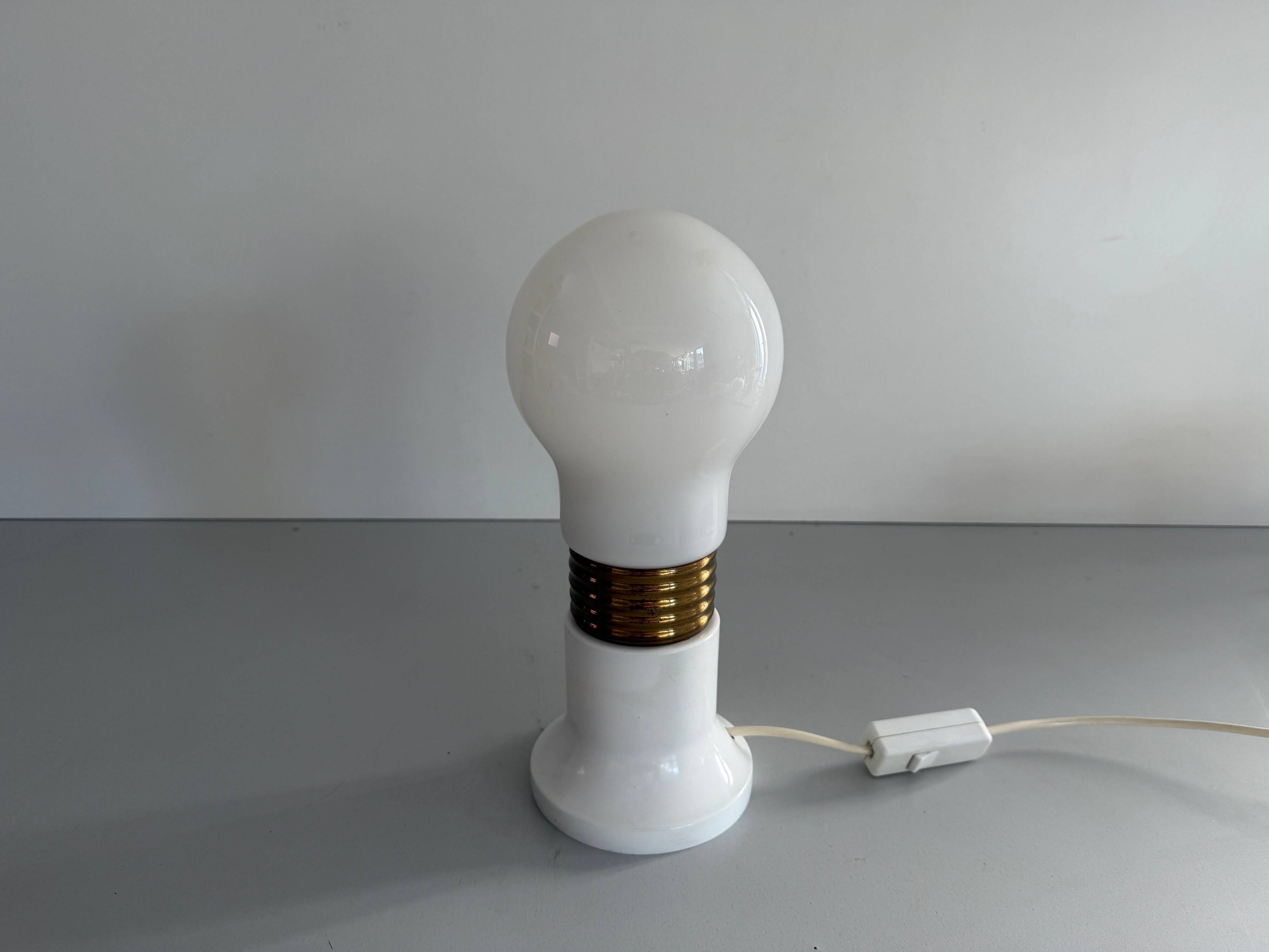 Unique table lamp in glass and plexiglass, 1960s, Germany