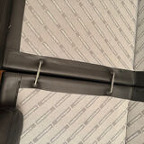 Canapé, cuir noir, Roche Bobois avec méridienne, canapé d’angle