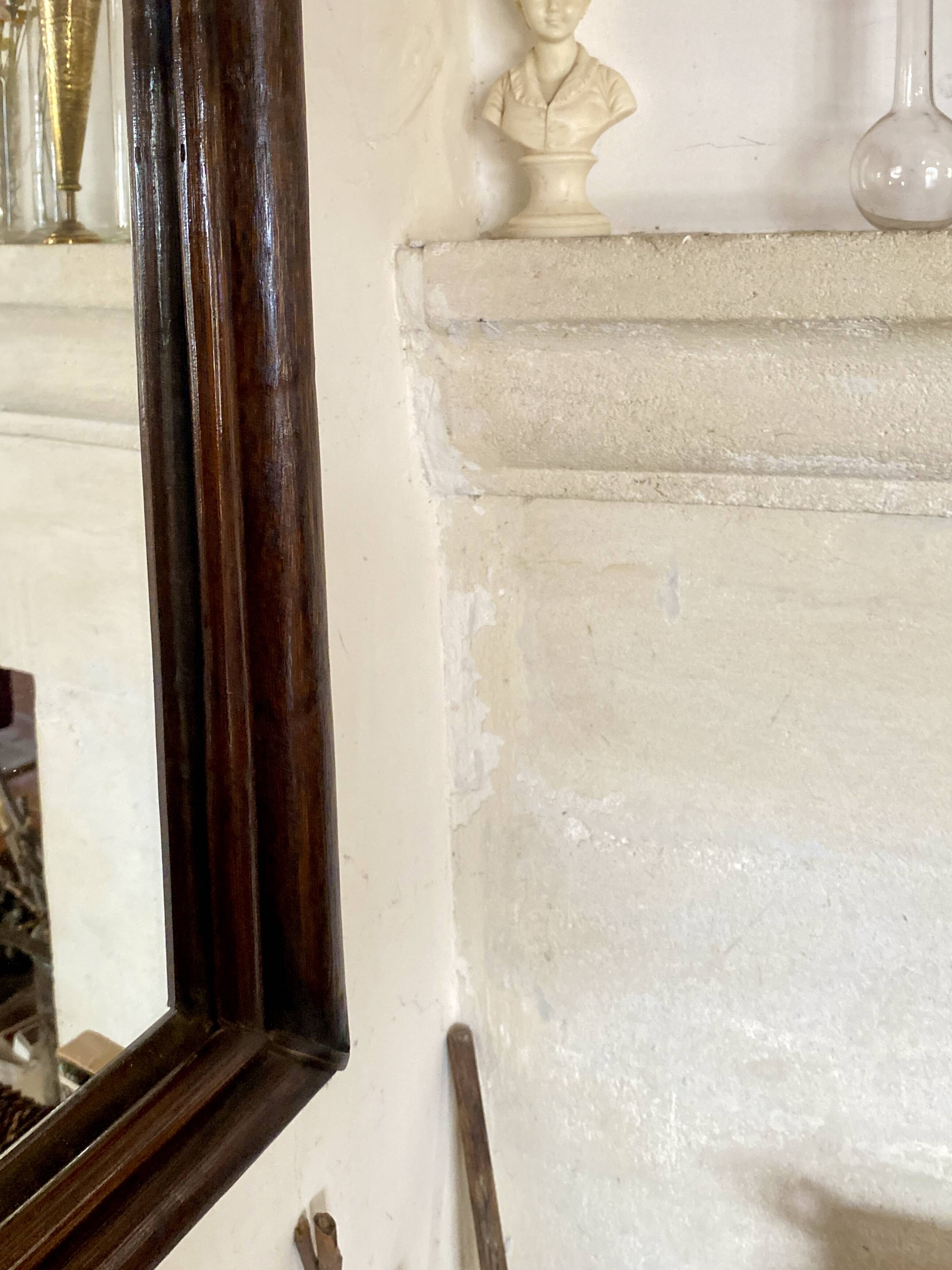 Wooden mirror 37x60 cm, 80s