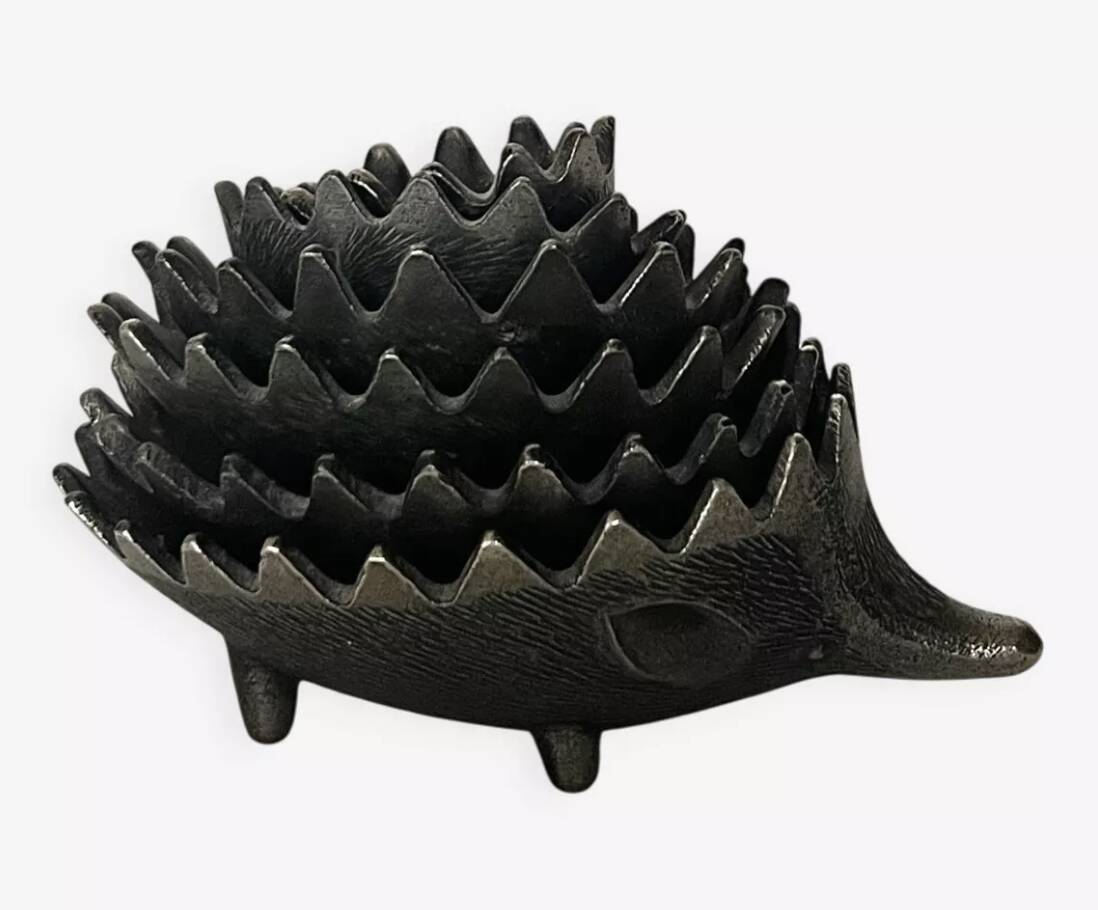 Famille de 6 Hérissons en métal par Walter Bosse, 1950