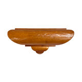 Solid Wooden Shelf, Wall Console, Acacia, Art Deco Style, France, 1930s