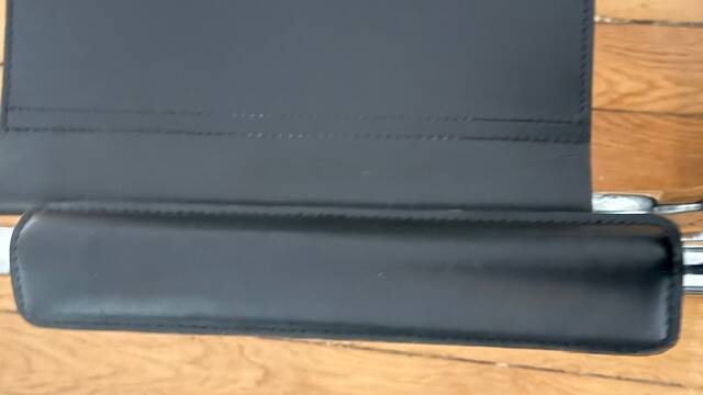 Vintage MG5 armchair in black leather and chrome metal by Matteo Grassi