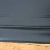 Vintage MG5 armchair in black leather and chrome metal by Matteo Grassi