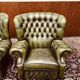 Set Springvale Chesterfield Woburn 1-seater sofa antique green