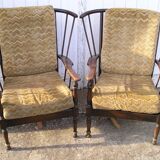 Paire de fauteuils "éventail"