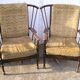 Pair of "fan" armchairs