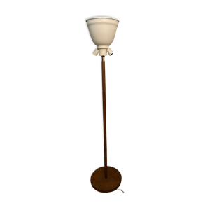 Lampadaire bois et laiton années