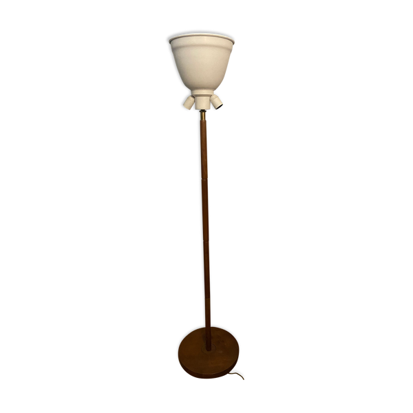 Lampadaire bois et laiton années 60 — Beyit