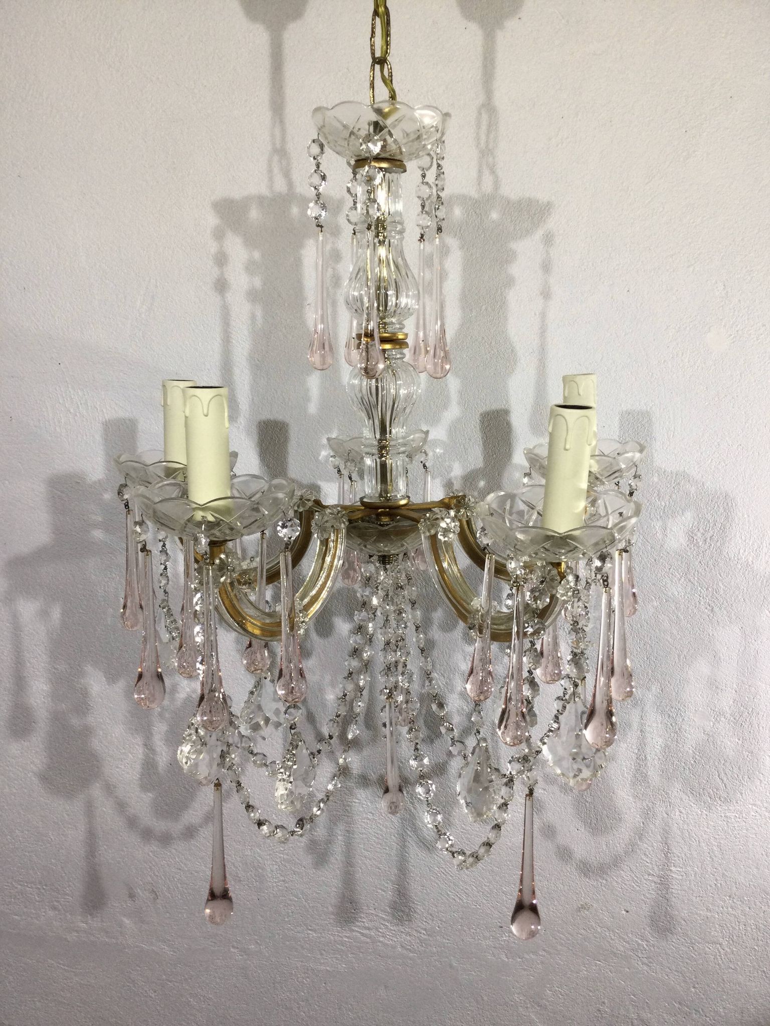 Lustre marie thérèse cristal 5 lumières