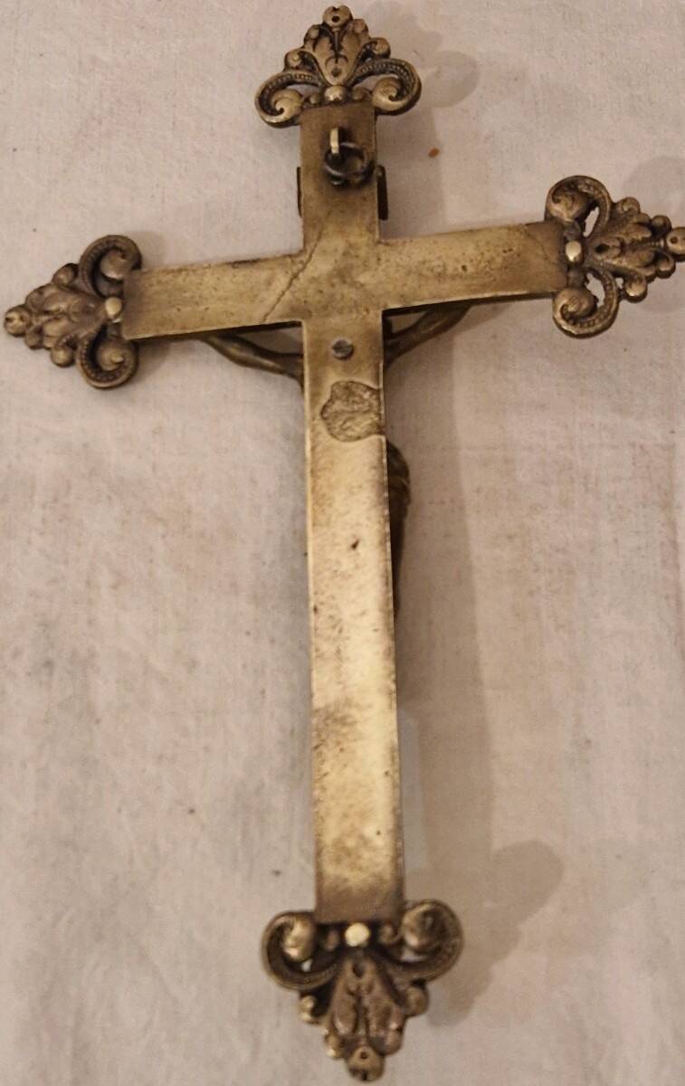 Bronze and brass cross from the 20th century.